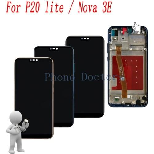 5.84'' Full LCD DIsplay +Touch Screen Digitizer With Frame Assembly For Huawei P20 lite ANE-L01 ANE-LX3 / LX2 / Nova 3E
