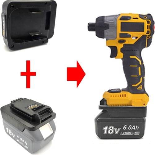 Battery Converter For Makita 18V Battery Adapter With Battery Indicator Replace For Stanley 18V/20V Tool Li-Ion Battery