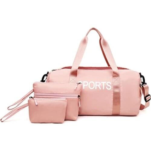 Women Sport Gym Bag Set Waterproof Fitness Training Bag Portable Light Weight Travel Luggage Bag Set Sac De Sport