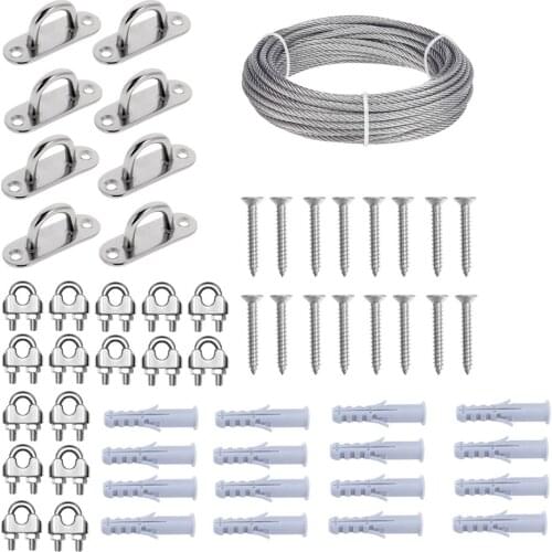 Heavy Duty 316 Stainless Steel U-Shaped Oblong Plate Staple Ring Marine Hardware Hanger Hook Home or Garden DIY Improvement Kits
