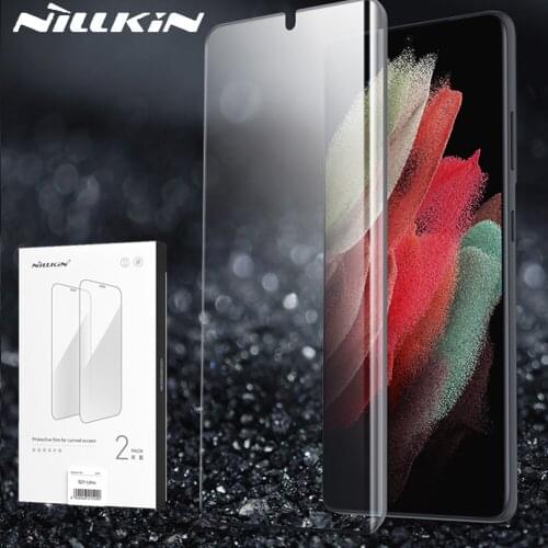 2 Pcs Glass Screen Protector for Samsung S21 Ultra 5G Nillkin Full Coverage Safety Tempered Glass for Galaxy S21 Ultra