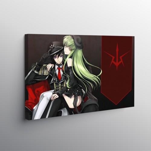 Code Geass Anime Lelouch X Cc Poster Framed Wooden Frame Canvas Painting Wall Art Decor Bedroom Study Home Decoration Prints