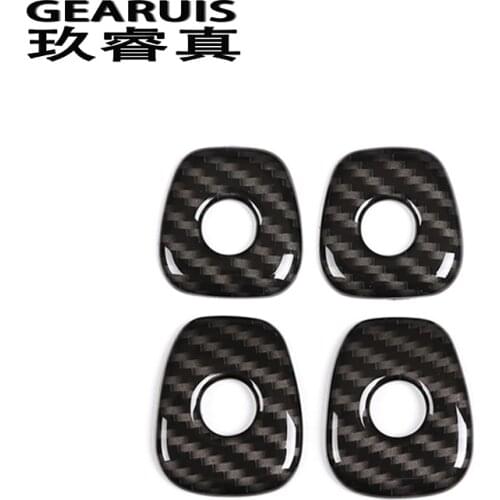 Car Styling Door Lock Ring decoration Stickers Covers Trim For BMW x3 G01 X4 2018 Auto Interior Accessories carbon fiber Colour