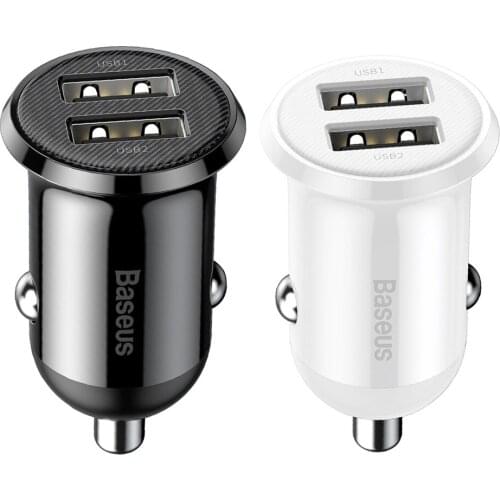 Baseus Grain Pro Car Charger 4.8A Dual USB Charger Fast Charging Adapter
