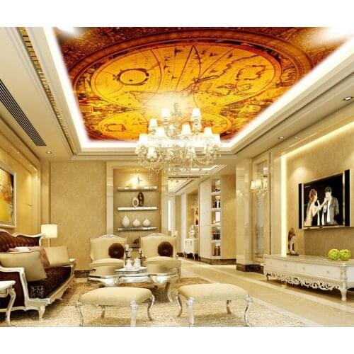 Latest custom 3D large mural ,Classical luxury european-style ceiling murals ,living room tv background bedroom wall wallpaper
