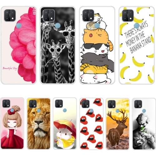 Case For OPPO A15 Phone Cover Back Fitness Silicone Bumper Softness TPU With Colorful Printing