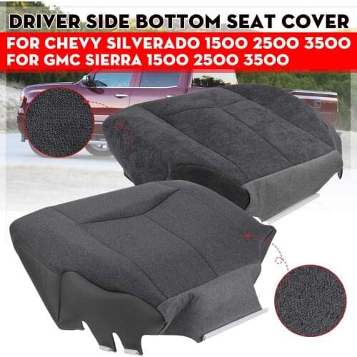 Front Driver Side Bottom Seat Cover Flannel/Burlap Seat Cushion For Chevy Silverado Avalanche 1500 2500 Sierra 3500 2003-2007