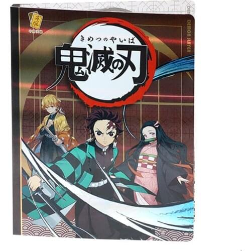 80/160PCS Album Demon Slayer Card Holder Book Anime Playing Game Card Collectors Notebook Loaded Binder Folder Kids Toys