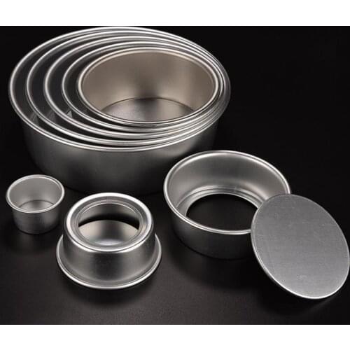 2/4/6/8 Inch Aluminum Alloy Cake Mold Round Cake Pan Set With Removable Bottom Baking Mould Set 4 Tier Round Bakeware Cocina