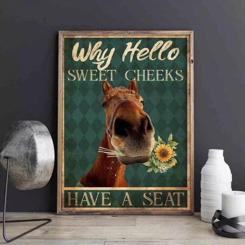 Pictures Home Donkey Why Hello Sweet Cheeks Decor Print Wall Art Modular Poster Painting Cuadros On Canvas Living Room No Frame