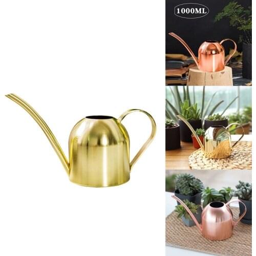 LBER Long Mouth Water Can Stainless Steel Watering Pot Garden Flower Plants Watering Cans Kettle Gardening Tool
