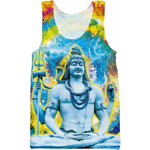 Men Tank Tops Om Namah Shivaya Pattern Sleeveless Shirt Bodybuilding Stringer Singlets Sexy Vest Male Jersey Summer Style Tees