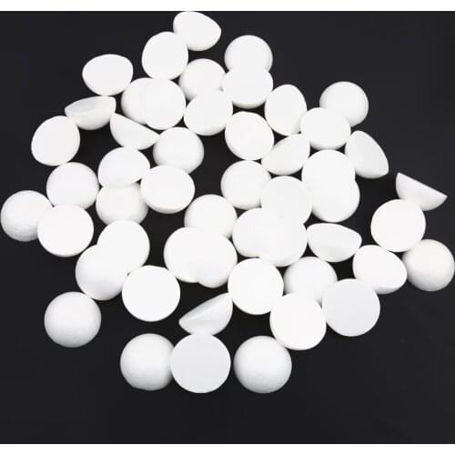 Pack of 10 5cm White Modelling Craft Polystyrene Foam Balls Hemispheres Party Decoration Supplies DIY Craft