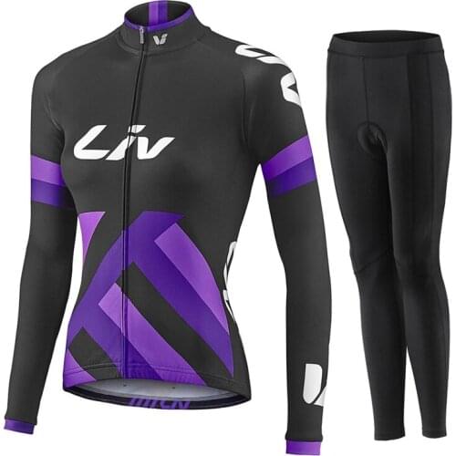 2021 New liv Pro Cycling Jersey Set Long Sleeve Breathable MTB Bike Clothes Wear Bicycle Cycling Clothing Ropa Maillot Ciclismo