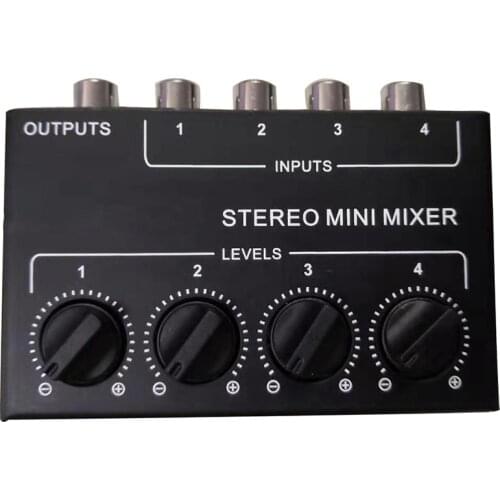 New Cx400 Mini Stereo Rca 4-Channel Passive Mixer Small Mixer Mixer Stereo Dispenser for Live and Studio