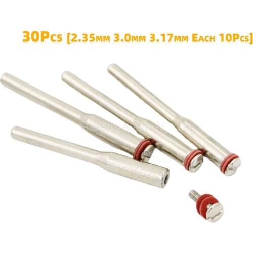 30PCS 2.35/3/3.17MM Diamond Cutting Disc Mandrels Cut-off Wheel Holder Mandrel Rotary Dremel Accessories Miniature Clamping