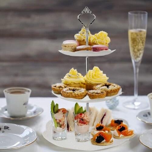 3 Tier Cupcake Stand Plastic Tiered Tray Dessert Cakes Snacks Display Tower Tray for Partycake Stands for Dessert Table