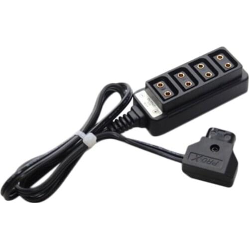 Hot D-Tap Male to 4-Port P-Tap Female Camera Power Supply Distributor DTAP Fourway Splitter