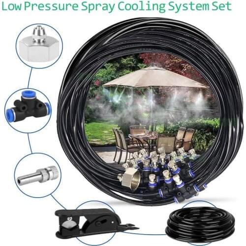 5-20M Outdoor Misting Cooling System Water Fogger Water Filter Garden Patio Waterring Irrigation Terrace Mister Line Sprinklers