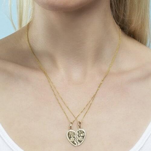 VG 6YM 2021 New Fashion Punk Style Rhinestone Moon Pendent Necklace Multi-layer Heart Necklace For Women Party Jewelry Wholesale