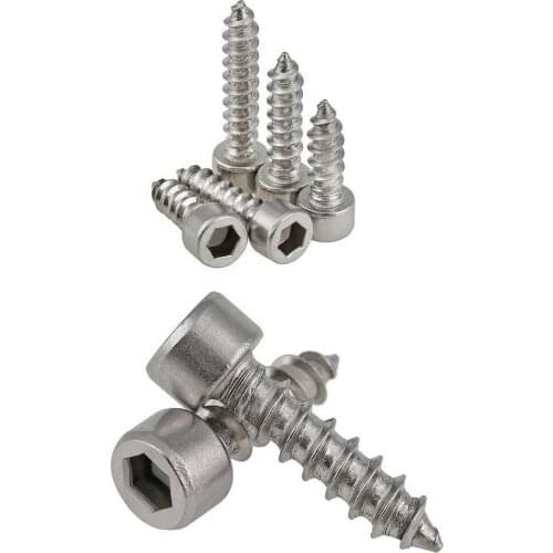 10pcs M2-M4 304 stainless steel hexagon socket self-tapping screw speaker tip screws