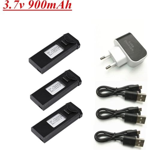 3.7V 900mAh 30C Lipo Battery For VISUO XS809S XS809HW XS809W XS809 RC Drones Spare Parts 752560P 3.7v Battery Charger Set