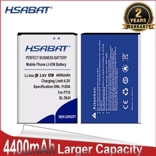 HSABAT 4400mAh BL-59JH Battery Batterie Batterij Bateria Use For LG Optimus L7 II Dual P715 / F5 / F3 / VS870 / Ludid2 P703