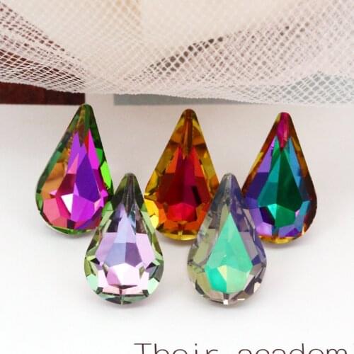 Astrobox K9 Fancy Sharp Drop Crystal Stone Glass Colorful Rhinestone Used DIY Decoration Jewelry Making Clothing Accessories