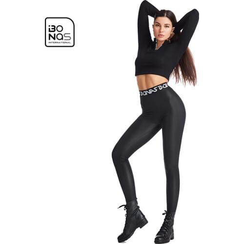 Женские кожаные легинсы BONAS China At AliExpress