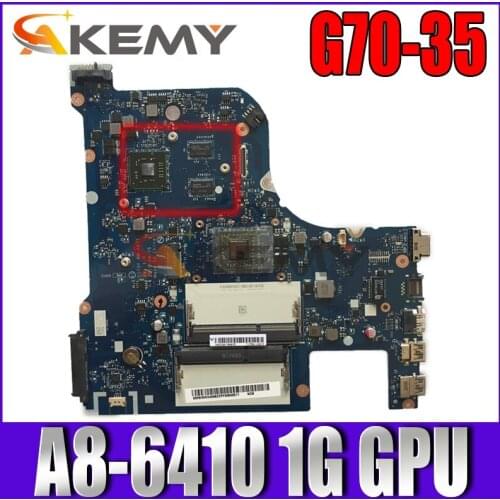 CG70A NM-A671 For Lenovo G70-35 Laptop Motherboard CPU A8-6410 AMD GPU 1G FRU 5B20K04318 100% Test Ok