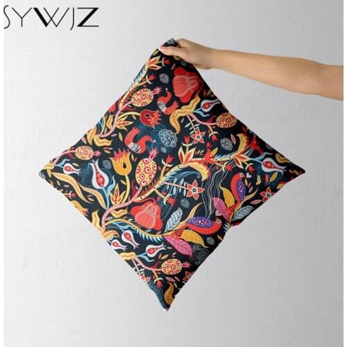 Retro Style Floral Printing Cushion Cover hogar Sofa Car Decorative Pillow Case Throw Pillows Accessories funda cojin 2021