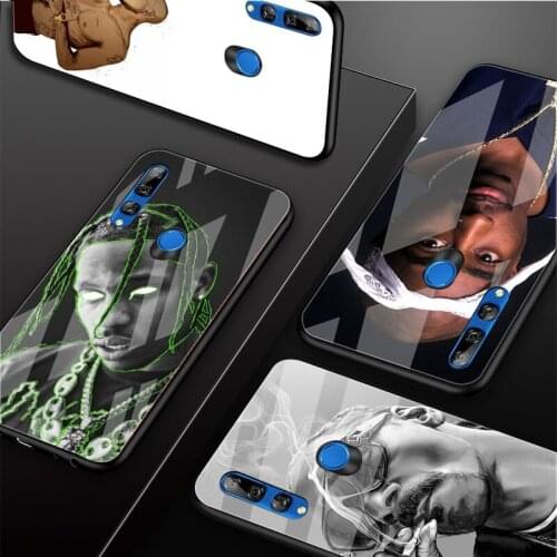 Hip hop singer 2Pac Tupac Tempered Glass Phone Case For Huawei honor 8X 9 10i 20i 20Lite 20Pro 30 Pro Cover Shell