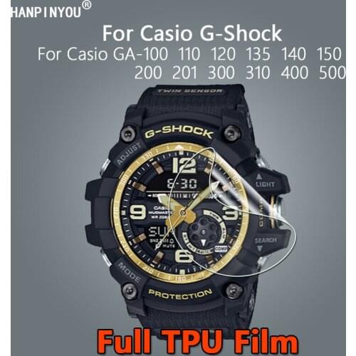 For Casio GA-100 GA-110 GA-120 GA-140 GA-150 GA-200 GA-300 400 GA-500 310 135 Soft TPU Hydrogel Film Screen Protector -Not Glass