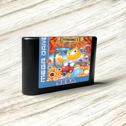 Dynamite Headdy - EUR Label Flashkit MD Electroless Gold PCB Card forSega Genesis Megadrive Video Game Console