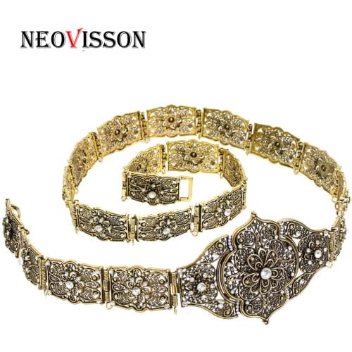 NEOVISSON Europe Caftan Belt For Women Wedding Jewelry Metal Waist Chain