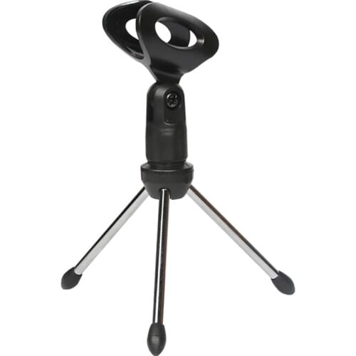 Mini Portable Table Tops Microphone Tripod Zinc Alloy Mic Stand Bracket Desktop Adjustable Microphones Tripods Holder