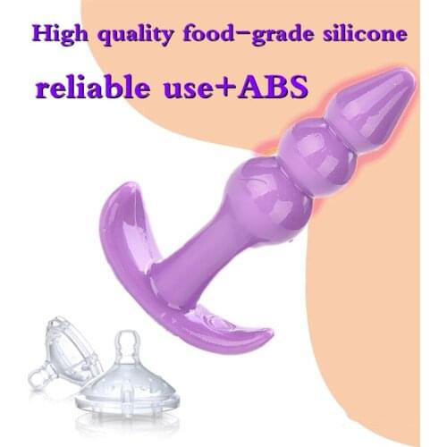 Soft Anal Dildo Butt Plug Prostate Massager Adult Phalluses Plug Beads G-spot Erotic Sex Toys For Men Women Products No Vibrator