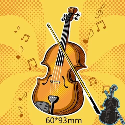 60*93mm Musical instrument Cello new Metal Cutting Dies for card DIY Scrapbooking stencil Paper Craft Album template Dies