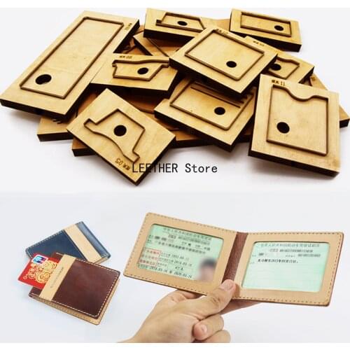 New Japan Steel Blade Rule Die Cut Punch Card Bag Identity card package Cutting Mold Wood Dies for Leather Cutter for tools