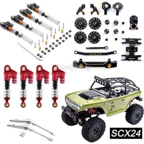 New Rear Bumper Steering Knuckles Wheel Hex Shock Absorber Plate For 1/24 1:24 RC Crawler Car Axial SCX24 90081 Upgrade Parts