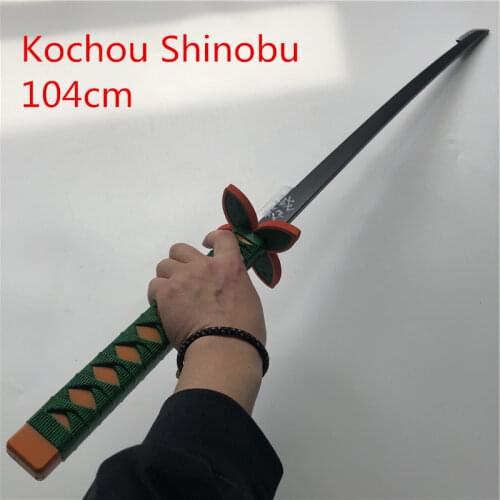 1:1 new Kochou Shinobu Sowrd 104cm Demon Slayer Cosplay Sword Anime Ninja Knife Kimetsu no Yaiba Sword Weapon PU Prop Model