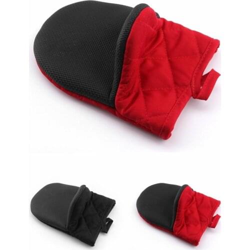Wholesale 100pcs/lot 18*14CM 260 Degree Red Heat Resistant Anti-skid Pot holder Baking Gloves Silicone Oven Mitts