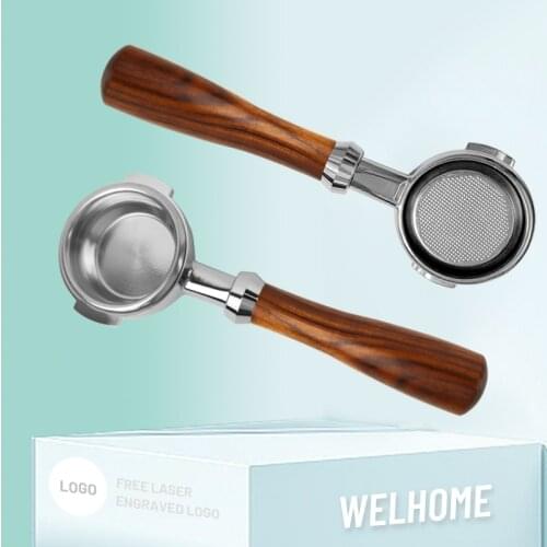 Welhome Solid Wood Coffee Machine Handle Bottomless Portafilter Welhome Semi-automatic Coffee Machine Mahogany Handle Modified