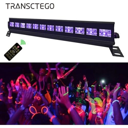 Purple LED Par Blacklight UV Disco DJ Light Laser Stage Light 6/9/12LED Bar for Party Club Halloween Christmas Wall Washer Lamp
