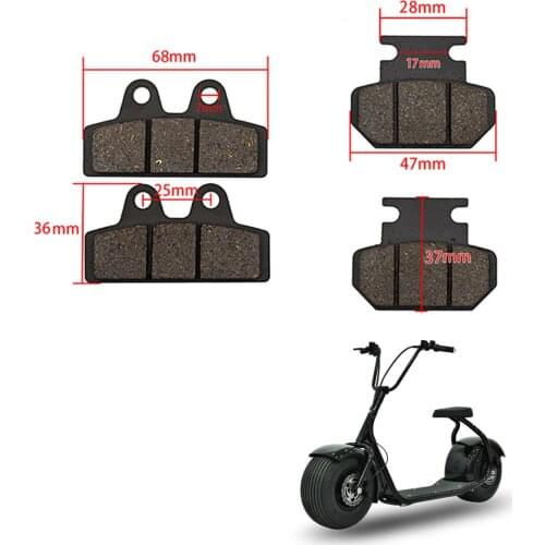 Brake Pad Of Citycoco Electric Bike Electric Scooter Chinese Halei Scooter Brake System Accessories Front And Rear Brake Pads