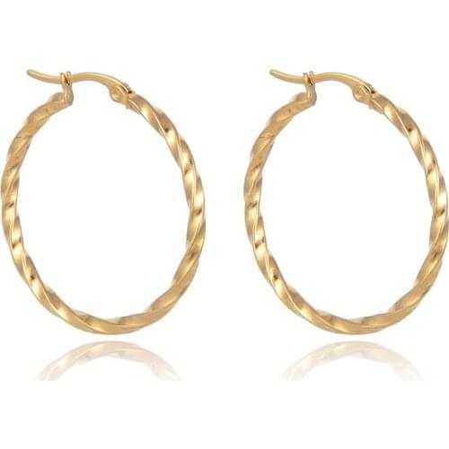 2021 New Trendy Statement Gold Copper Hoop Earrings For Women Round Gold Luxury Jewelry Accessories for Wedding Anniversary Gift