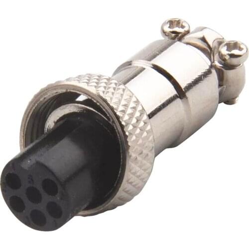 10pcs/lot GX12 12MM 6PIN Male or Female Cable Connector Aviation Plug Socket