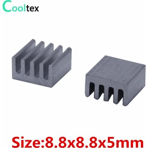 1000pcs/lot) 8.8x8.8x5mm Aluminum heatsink Extruded heat sinks radiator for Electronic IC chip RAM cooler cooling