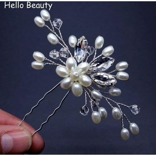 3 PCS Silver Color Pearl Crystal Hair Pin Clips Bead Luxury Hair Accessories Women Wedding Jewelry Rhinestone Bridal Hairpins
