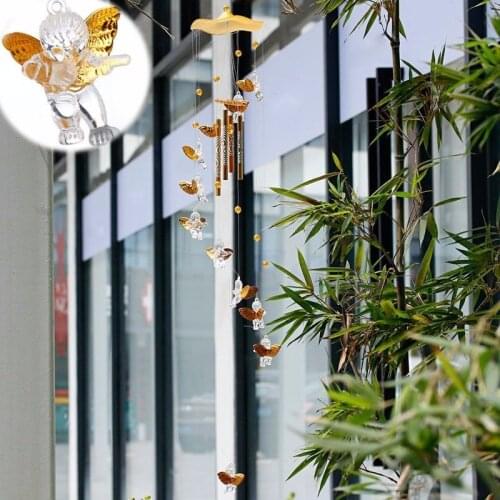 70cm Metal 4-tube Windchime Chapel Bell Angel Cubitt Wind Bell Room Ornament